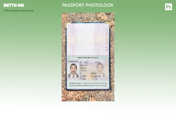 Шаблон за изглед на фотографија од пасош на Мјанмар во модерен стил